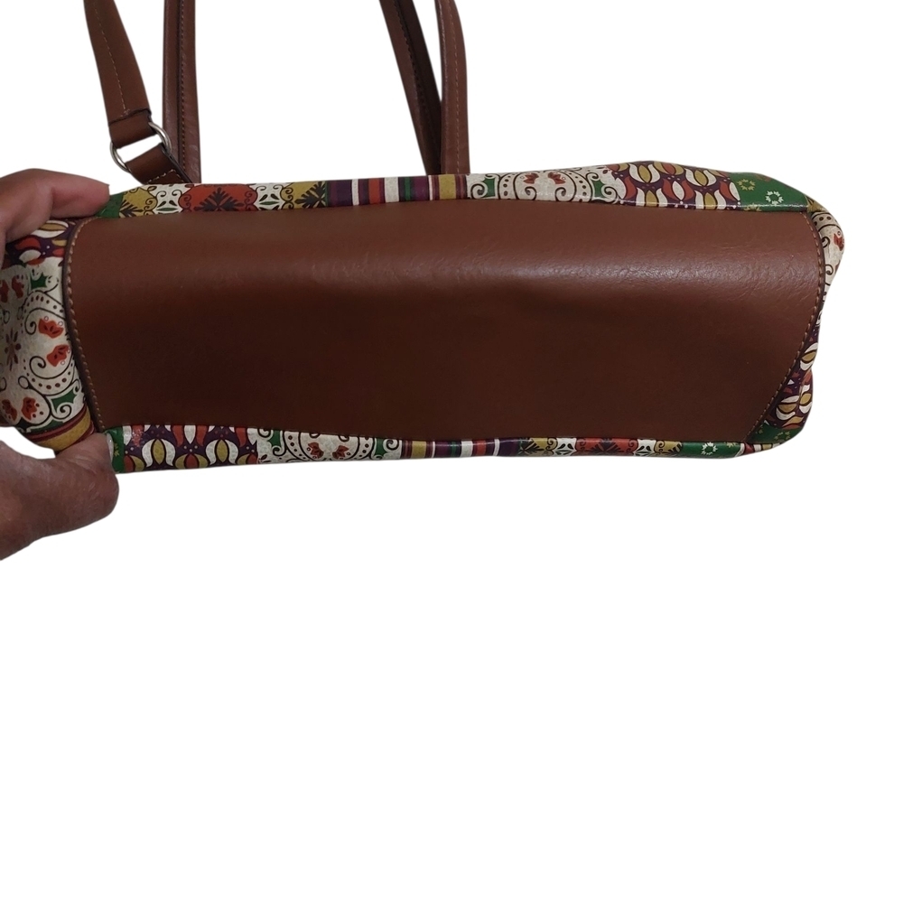 Relic Colorful Patterned Shoulder Bag with Brown Straps - Picture 4 of 5